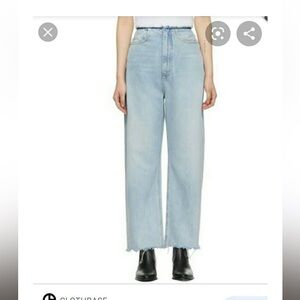 Alexander Wang Wide Jeans Light Wash Split Full Pegged Leg 25